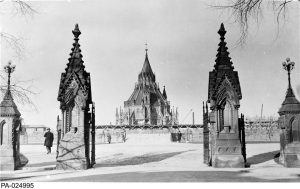 The Library of Parliament stands as the last lonely redoubt of the Old Center Block.