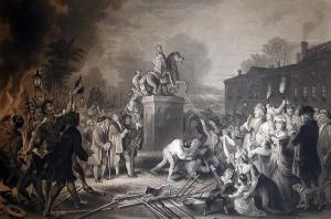 Tearing down the statue of George III destroyed monarchy as a form of government everywhere, the world over.